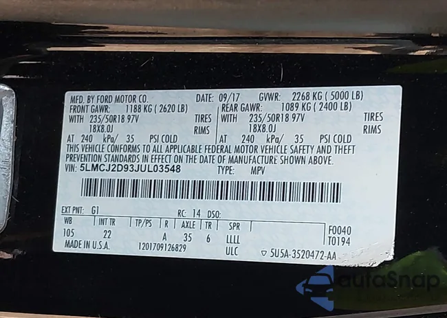 5LMCJ2D93JUL03548: 42307549