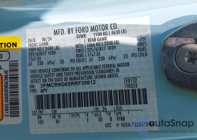 3FMCR9G65RRF35612: 42307634