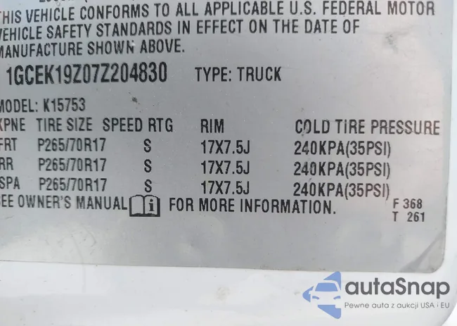 1GCEK19Z07Z204830: 42307772