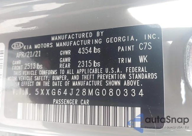 5XXG64J28MG080334: 42306813