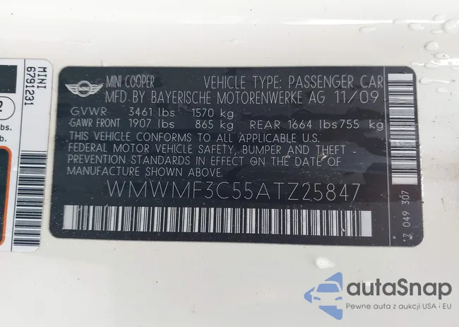 WMWMF3C55ATZ25847: 42306855