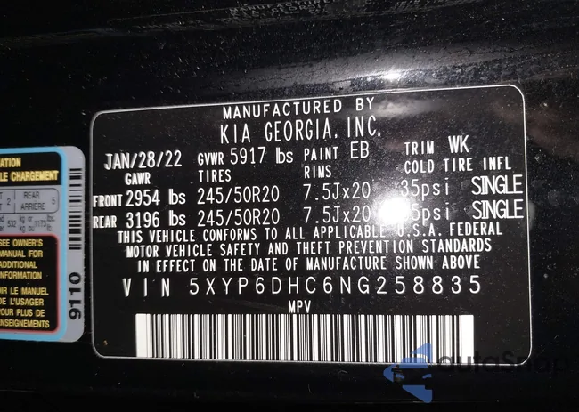 5XYP6DHC6NG258835: 42306926