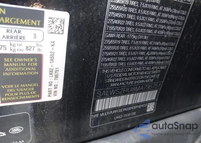 SALWS2RU8MA795751: 42306974