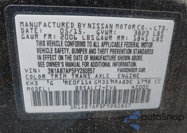 3N1AB7AP5FY280857: 42307010