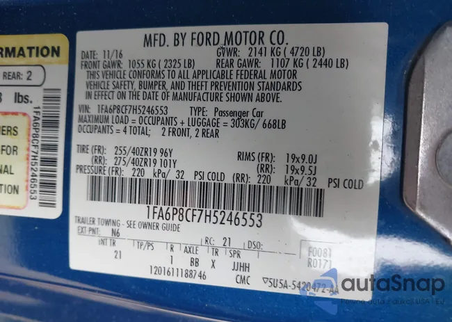 1FA6P8CF7H5246553: 42308198