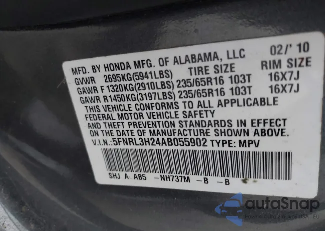 5FNRL3H24AB055902: 42308308