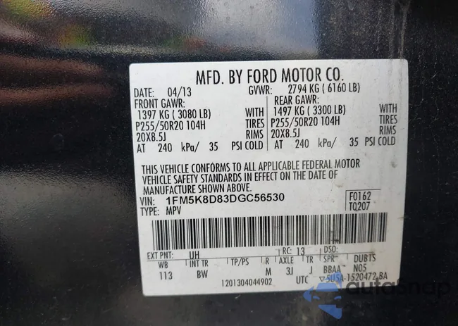 1FM5K8D83DGC56530: 42308369