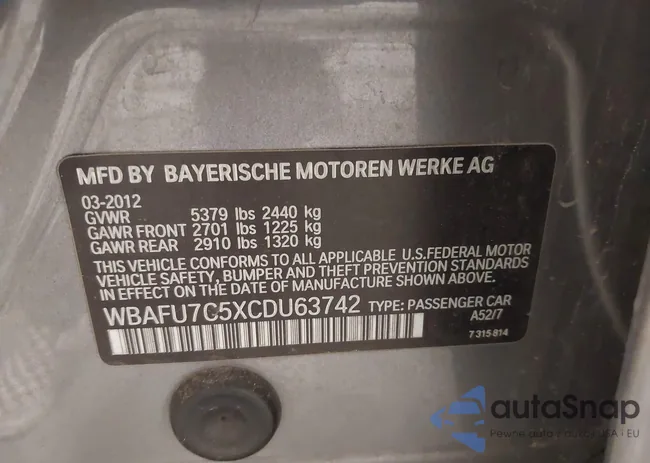 WBAFU7C5XCDU63742: 42308428