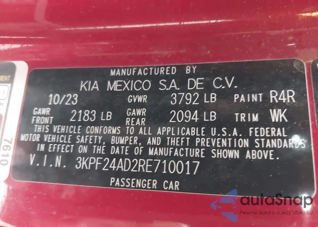 3KPF24AD2RE710017: 42308523