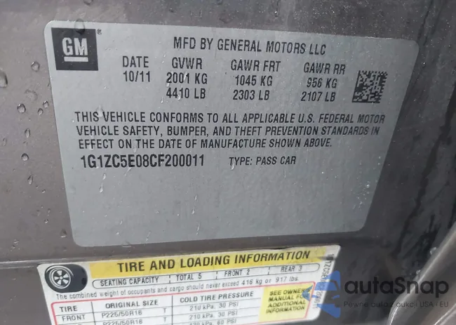 1G1ZC5E08CF200011: 42308623