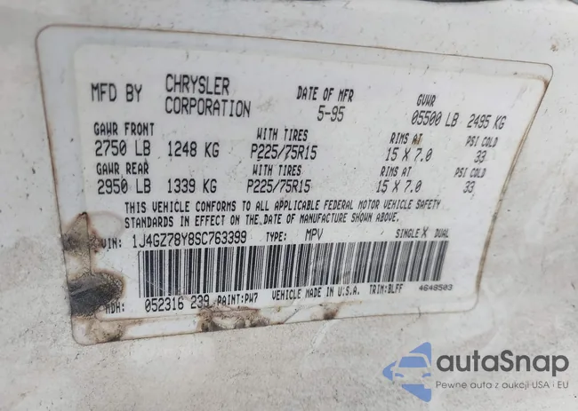 1J4GZ78Y8SC763399: 42308634