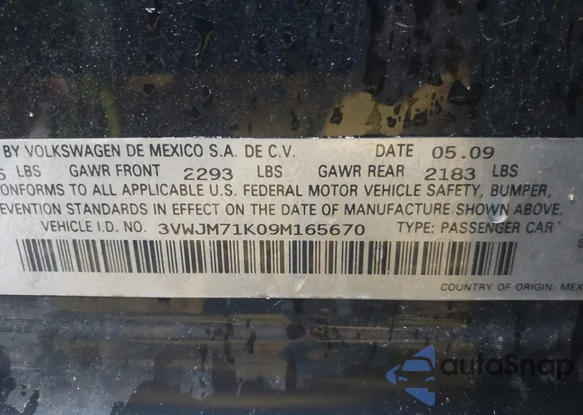 3VWJM71K09M165670: 42308660