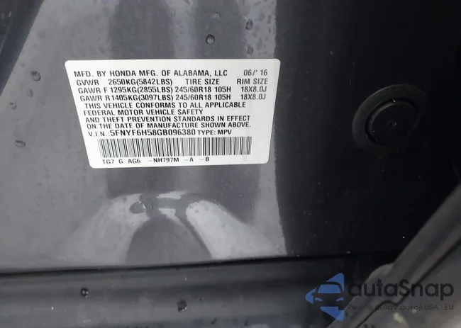 5FNYF6H58GB096380: 42308685