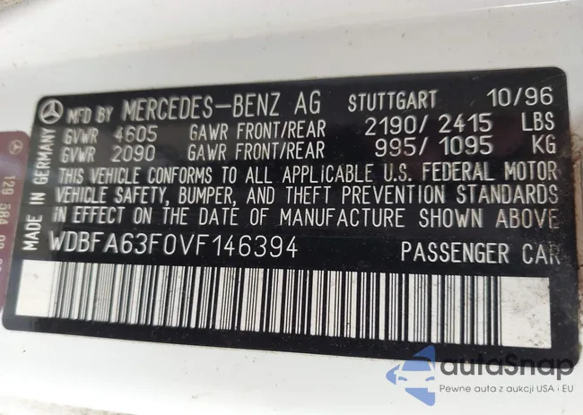 WDBFA63F0VF146394: 42308697