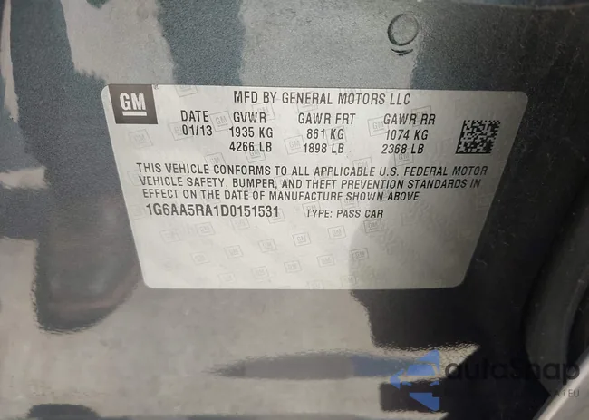 1G6AA5RA1D0151531: 42308698