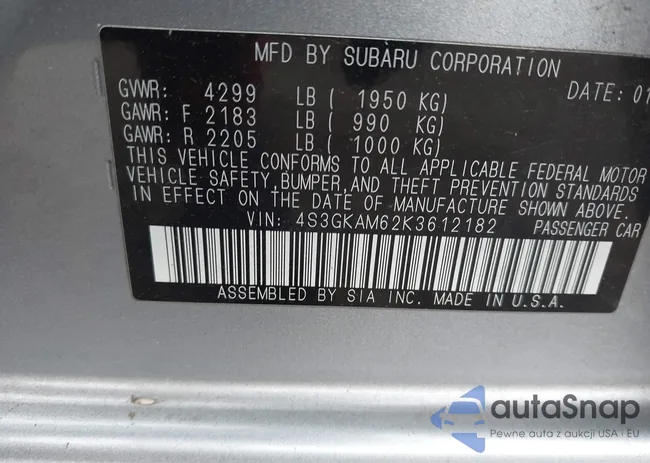 4S3GKAM62K3612182: 42308709