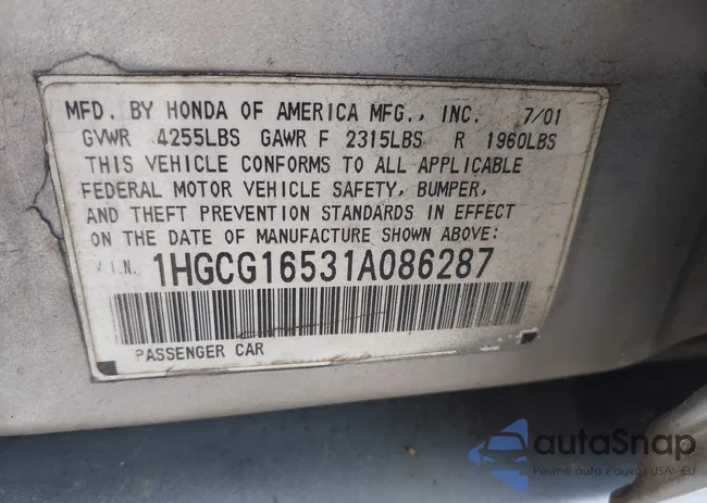 1HGCG16531A086287: 42308715