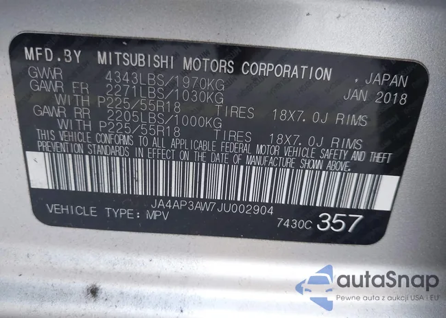 JA4AP3AW7JU002904: 42308738