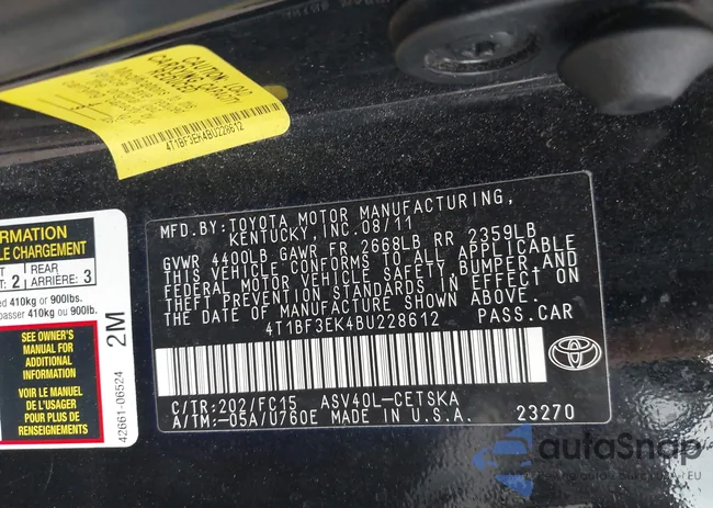 4T1BF3EK4BU228612: 42308775