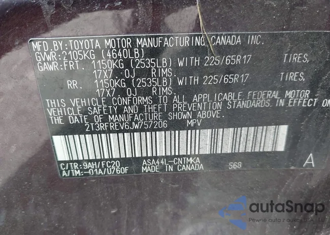 2T3RFREV6JW757206: 42307892