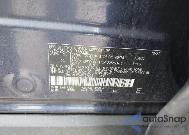 JTMAB3FV6RD167603: 42307916