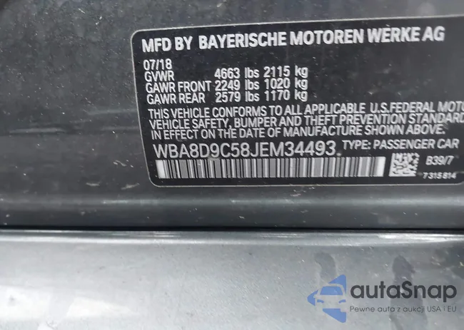 WBA8D9C58JEM34493: 42309425