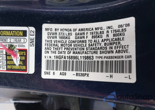 1HGFA16896L119863: 42309431