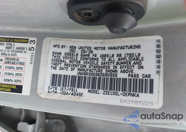 1NXBR32E36Z693555: 42309451