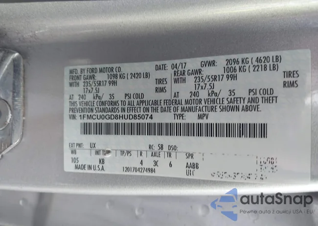 1FMCU0GD8HUD85074: 42309481