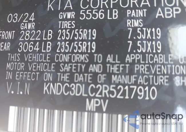 KNDC3DLC2R5217910: 42309547