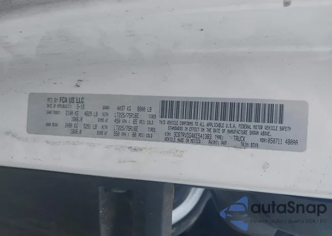 3C6TRVDG4KE541383: 42309591