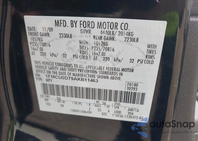 1FMCU0D79AKB11463: 42309596