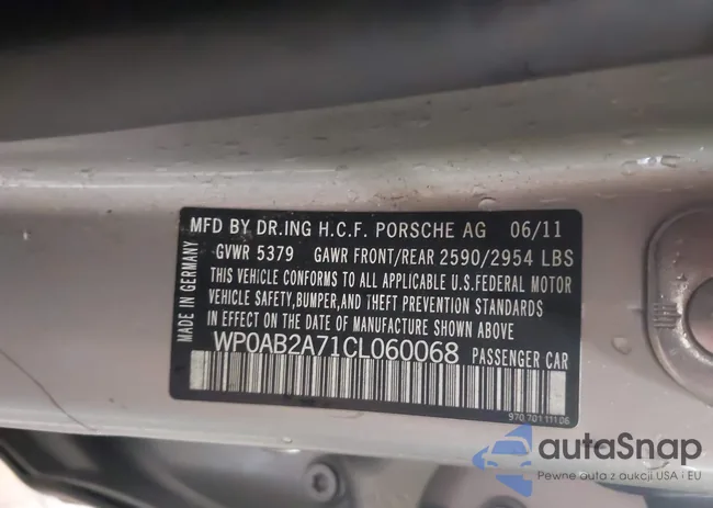 WP0AB2A71CL060068: 42309742