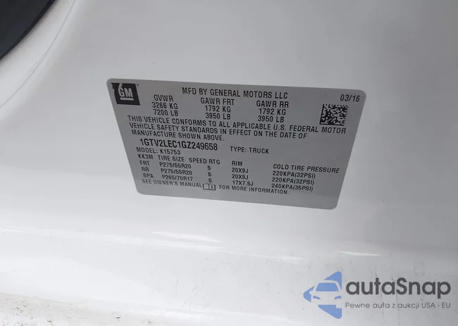 1GTV2LEC1GZ249658: 42308917