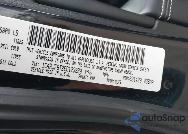 1C4RJFBT2EC123920: 42308923