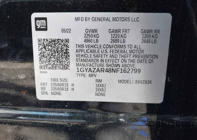 1GYAZAR48NF162799: 42308957