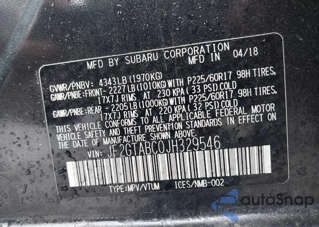 JF2GTABC0JH329546: 42309006