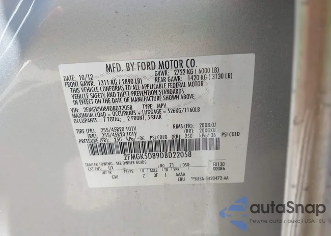 2FMGK5D89DBD22058: 42309113