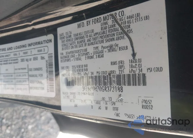 3FA6P0H70GR373188: 42310193