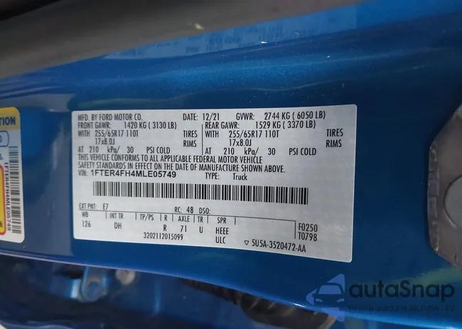 1FTER4FH4MLE05749: 42310258