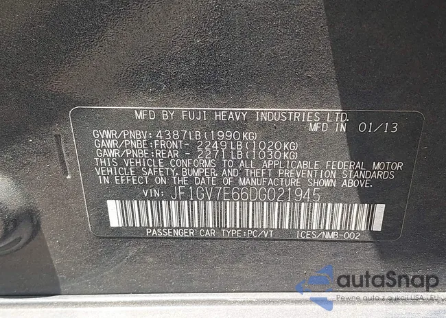 JF1GV7E66DG021945: 42310280