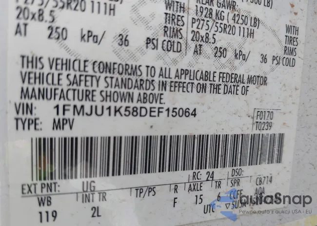 1FMJU1K58DEF15064: 42310382