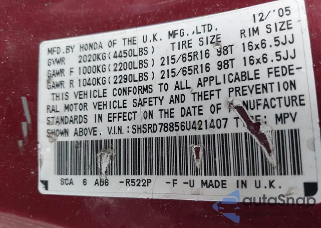 SHSRD78856U421407: 42310406