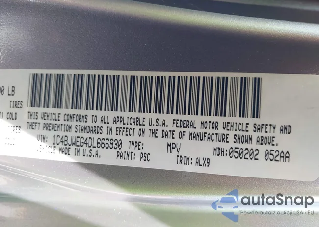 1C4BJWEG4DL666930: 42310569