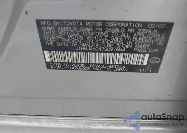 JTHBJ46G472097654: 42310660