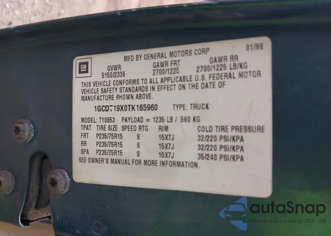 1GCDT19X0TK165960: 42309974