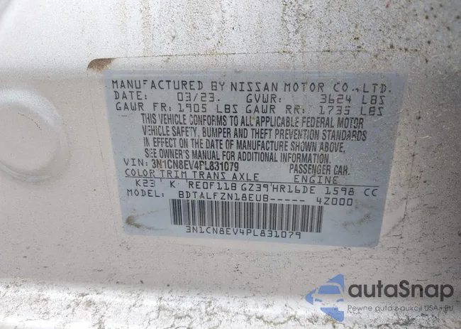 3N1CN8EV4PL831079: 42310007