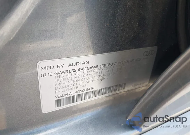 WAUAFAFL4GN005416: 42310047