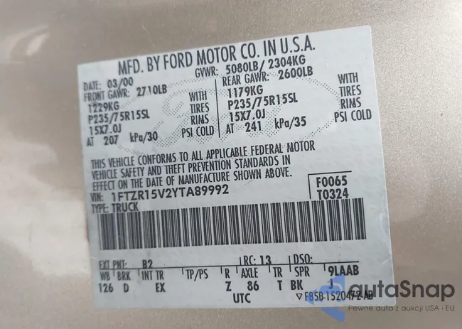 1FTZR15V2YTA89992: 42311271