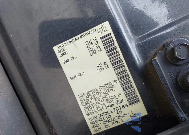 1N4AL2AP0BC170188: 42311356